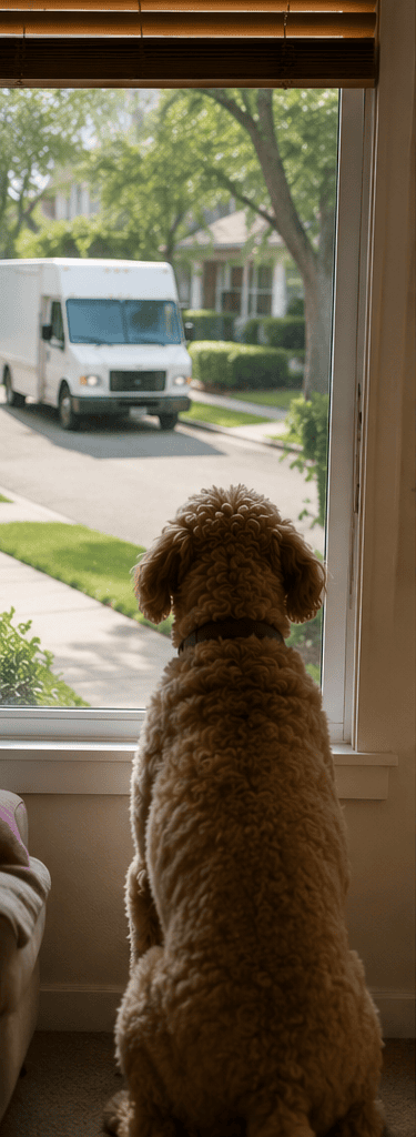 What happens immediately before the barking starts